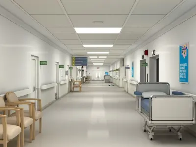 Hospital Hallway Modular MAYA 3D model