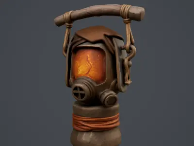 Bone Flare Torch from the Neo Tribe collection Low-poly 3D model