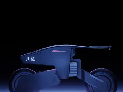 Cyberpunk Motorcycle Concept Design 3D model