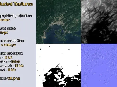 Hiroshima Japan City Landscape 3D Model 3D model