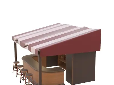 Bar counter 3D model