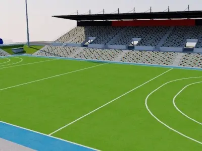 Warsteiner HockeyPark - Monchengladbach Low-poly 3D model