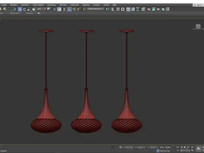 Bella Wid Mini Pendant Light Low-poly 3D model