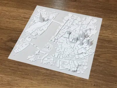 LONDON CITY - Miniature 3D Map 3D print model