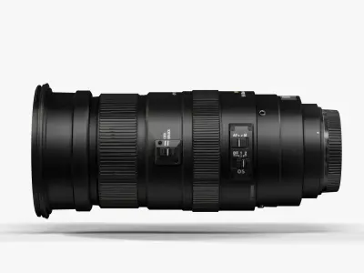 Sigma 50-500mm 4-5 6-3 EX APO DC OS HSM Lens Low-poly 3D model
