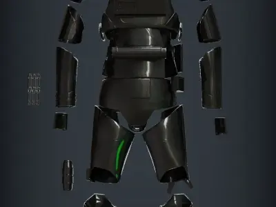 DEATH TROOPER ARMOR specialist armor included add e-11d rifle 3D print model