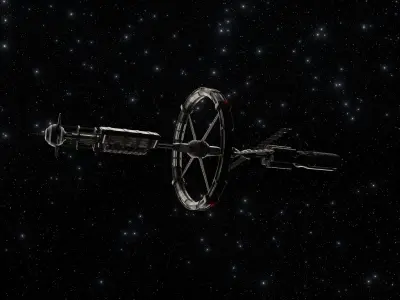  Sci-fi Space Station Habitat Carrier 