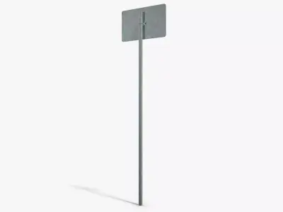 Go Right Sign Low-poly 3D model