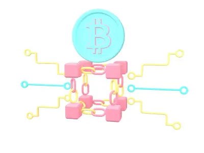 Crypto Network Icon v1 003 Low-poly 3D model