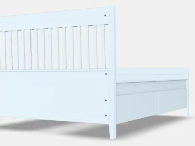 IDANAS Bed frame with storage 3 3D model