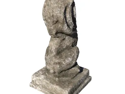 The Statue Of The Lion Scan Low-poly 3D model