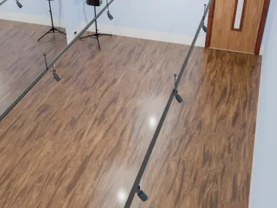 A simple dance studio 3D model