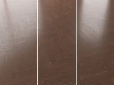 Parquet Oak Seal Brown WWL set 2 3D model