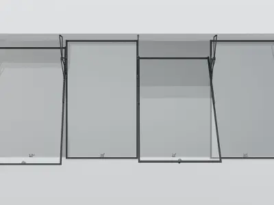 Aluminium window 13 3D model