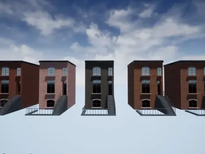 Houses 26 Models variations for any game or production of 6GB Low-poly 3D model