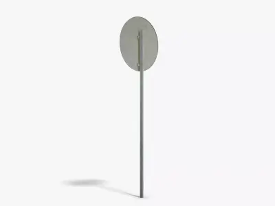 No Entry Sign Low-poly 3D model