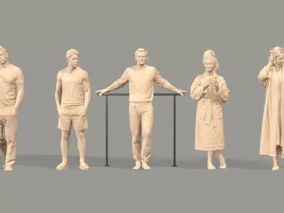 At Home Vol1 - 25 Standing Figures for Architecture 3D print model
