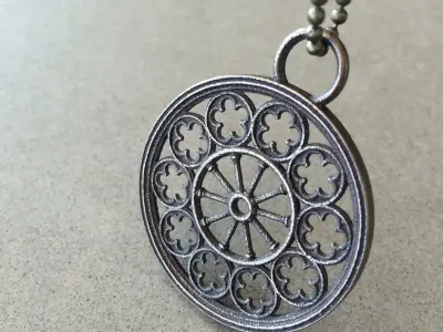 Rose Window Pendant 3D print model