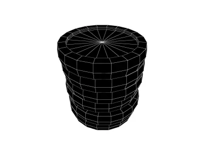 Pile of gold Coins v1 001 Low-poly 3D model