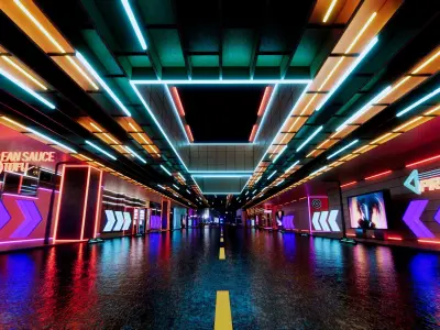 Cyber Street 3D model