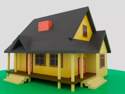 Stylized 3D House Model for Games and Animation  Low-poly 3D model