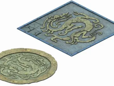 Game Underground - palace - surface carving 3D model