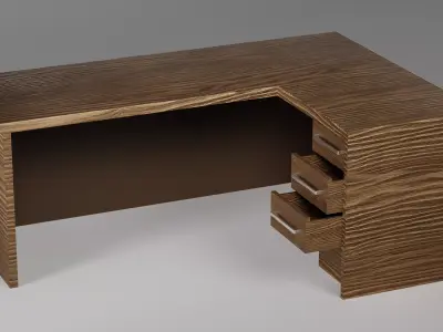 Office Desk 3D Model  Realistic Low Poly  PBR Textured Low-poly 3D model