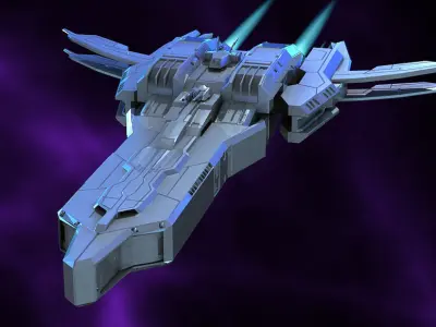 Spaceship futuristic 3D model