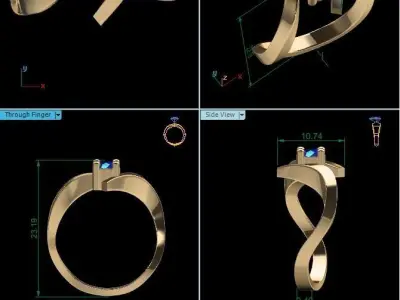 Women Ring 3D print model
