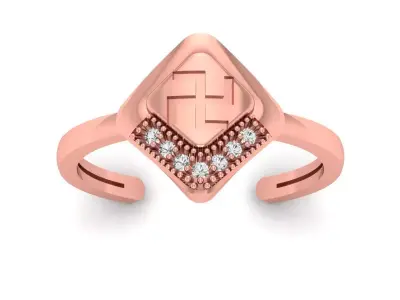Solitaire Wedding Engagement Women Adjustable  Rings 3D print model order