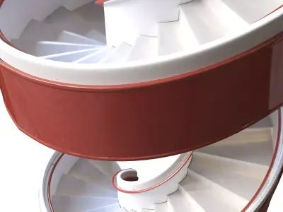 Spiral staircase 03 3D model