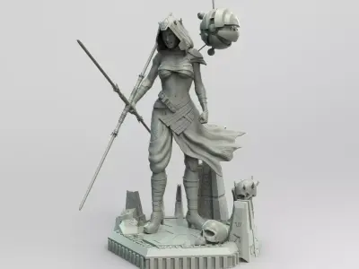 Zabrak Sith Girl 3D print model