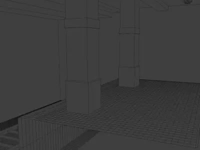 Subway Station Modular Scene for Cinematic Rendering 3D model