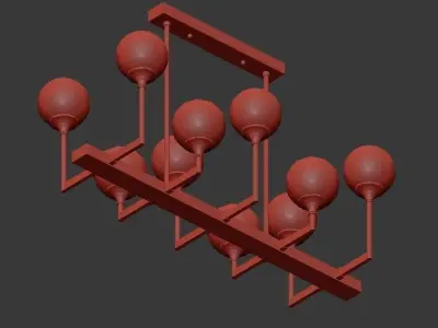 Ball Valley Chandelier 10 3D model