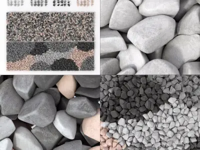 Gravel small crumb decor n2 3D model