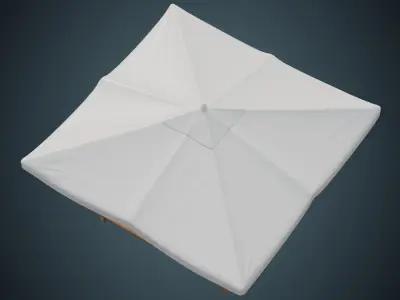 Patio Umbrella 1A Low-poly 3D model
