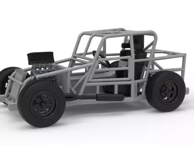 Dwarf car Base Version 2 Scale 1 to 25 3D print model