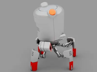 VILLAIN  BOT rigged - animated character 3D model