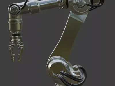 Industrial Robotic Arm 3D Model 3D model