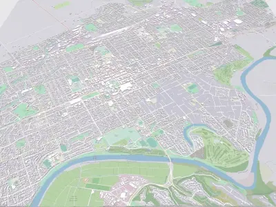 Cityscape  Palmerston North New Zeland 3D model