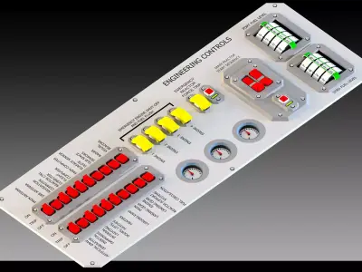 Sci-Fi Control Panel Kit 3D model