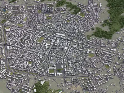 Asan - City 3D Model Low-poly 3D model