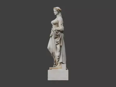Greek Marble Statue Low-poly 3D model