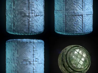 Stone Floor Ice material - VOL 07 - Maps - SBsar Texture