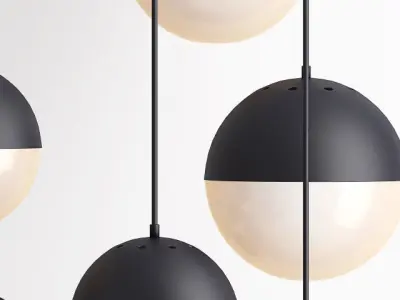 Pendant lighting CEDAR AND MOSS GLOBE black 3D model