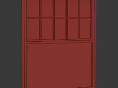 Rectangle windows  Low-poly 3D model