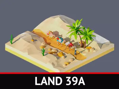 land 39A Low-poly 3D model