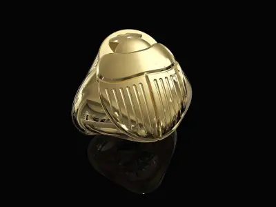 Egyptian Scarab Ring 3D print model