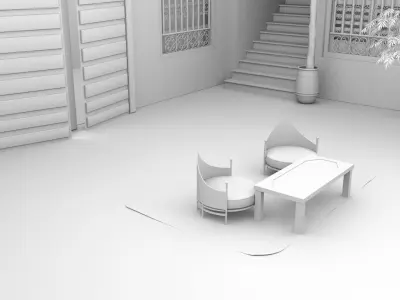 traditional Moroccan house  3D model