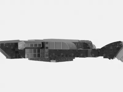 Zenit-S Spaceship  Low-poly 3D model